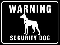 Hinweisschild, Warning Security Dog, Aluminium, 150 x 200 mm