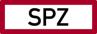 Feuerwehrschild, SPZ (Sprinklerzentrale) - DIN 4066