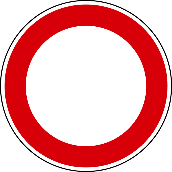 Schild Alu Verbot der Einfahrt Verkehrszeichen 267 420mm reflektierend 